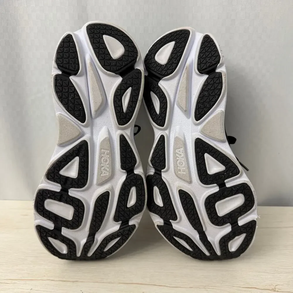 Hoka One One Bondi 8 Shoes Women’s Size 11 D Wide Running Black White